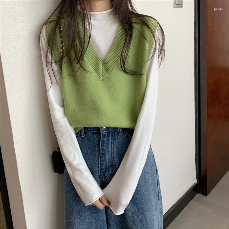 Women's Vests Sweater Vest Women Solid Autumn Winter All-match Leisure Outerwear Knitted V-Neck Sleeveless Female Elegant Chic Simple Haraju, Green
Women's Vests Sweater Vest Women Solid Autumn Winter All-match Leisure Outerwear Knitted V-Neck Sleeveless Female Elegant Chic Simple Haraju, Green