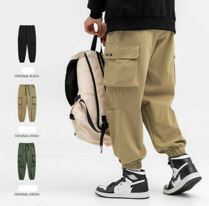 2022 Pants For Men Spring Summer New Fashion Cargo Trousers Men's Large Pockets Loose Casual Pants, Black
2022 Pants For Men Spring Summer New Fashion Cargo Trousers Men's Large Pockets Loose Casual Pants, Black