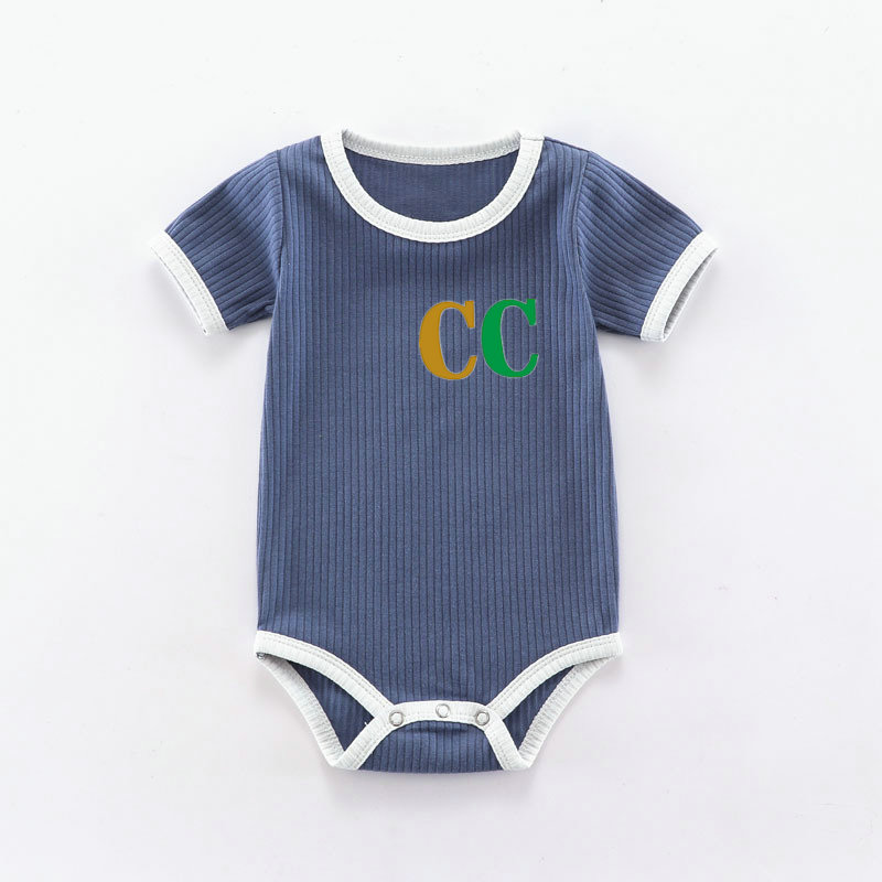 Hot 3 models Newborn Baby Rompers Girls and Boy Short Sleeve Cotton Clothes Brand Letter Print Infant Romper Children Ourfits