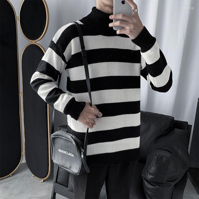 Men's Sweaters 2022 Turtleneck Fashion Striped Loose Personality Sweater Begu22, White
Men's Sweaters 2022 Turtleneck Fashion Striped Loose Personality Sweater Begu22, White