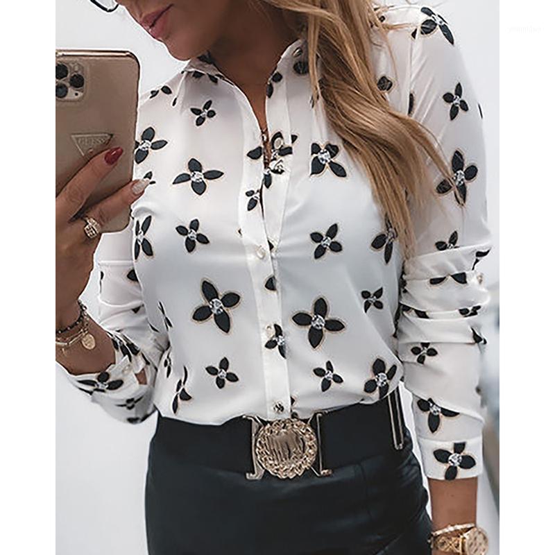 Women' Blouses & Shirts Women Top Print Spring 2022 Long Sleeve Button White Casual Office Work Turn-Down Collar Blusas Mujer Shirt Sj7671M
Women' Blouses & Shirts Women Top Print Spring 2022 Long Sleeve Button White Casual Office Work Turn-Down Collar Blusas Mujer Shirt Sj7671M