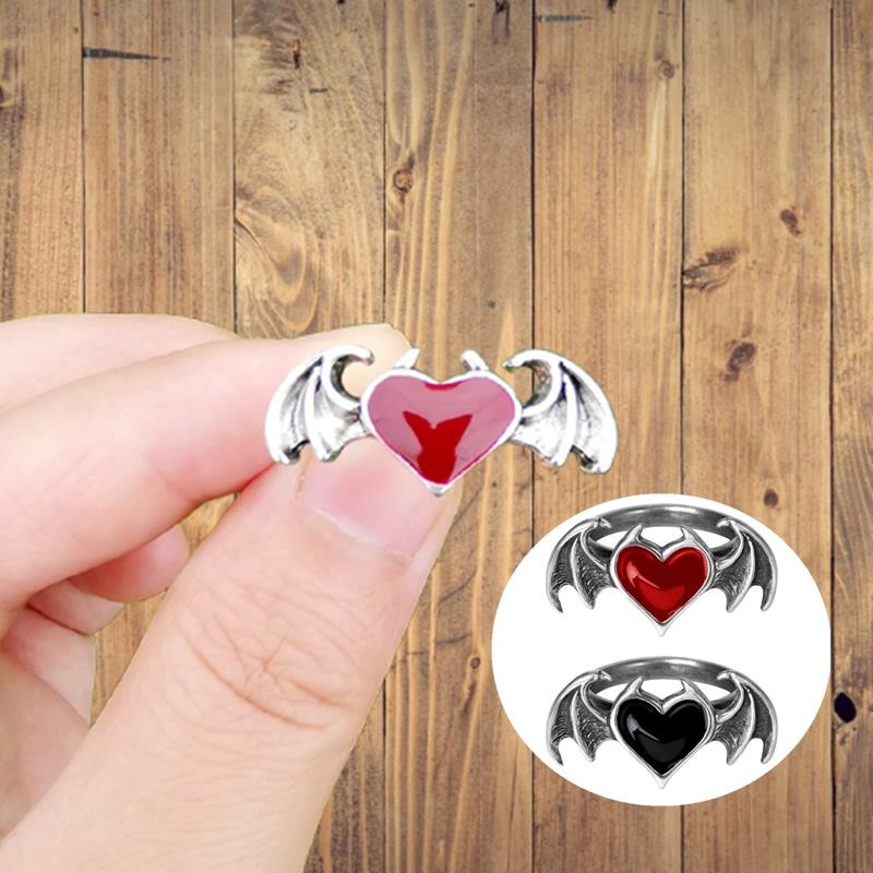 Cluster Rings Unisex Bat Heart Shape Wing Finger Ring Love Demon Peach Punk Knuckle Joint For Women Men Vintage Gothic Jewelry GiftsCluster
Cluster Rings Unisex Bat Heart Shape Wing Finger Ring Love Demon Peach Punk Knuckle Joint For Women Men Vintage Gothic Jewelry GiftsCluster