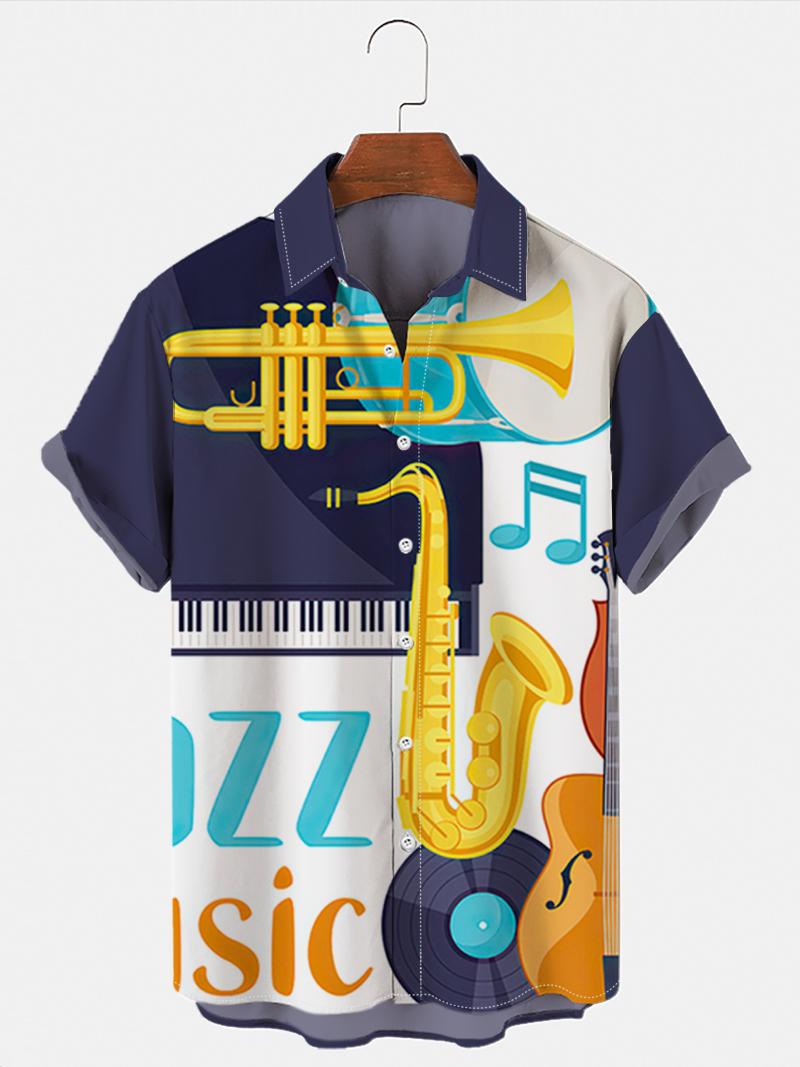 Men's Casual Shirts Fashion Style 3D Impressive Print Music Pattern Art Painting Men Short Sleeve Floral Clothing CasualMen's, Zl-2594
Men's Casual Shirts Fashion Style 3D Impressive Print Music Pattern Art Painting Men Short Sleeve Floral Clothing CasualMen's, Zl-2594