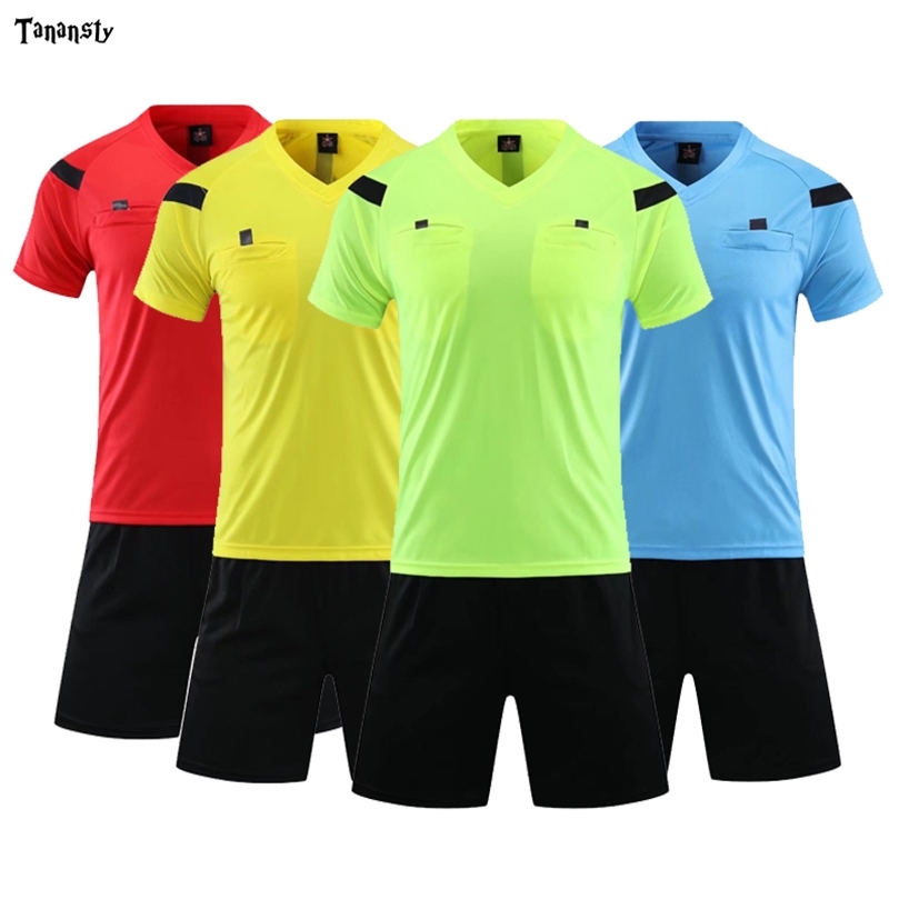 Professional Referee Soccer Jersey Set Adult Vneck Football Referee Uniform Short Sleeve Match Judge Shirt Three Pockets Shorts 220701, Blue
Professional Referee Soccer Jersey Set Adult Vneck Football Referee Uniform Short Sleeve Match Judge Shirt Three Pockets Shorts 220701, Blue