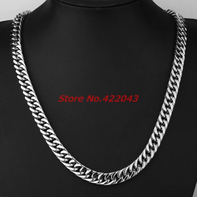 Chains Cute 10mm 7-40" Hiphop Mens Chain Boys Cuban Curb Link Silver Color 316L Stainless Steel Necklace Xmas GiftChains
Chains Cute 10mm 7-40" Hiphop Mens Chain Boys Cuban Curb Link Silver Color 316L Stainless Steel Necklace Xmas GiftChains