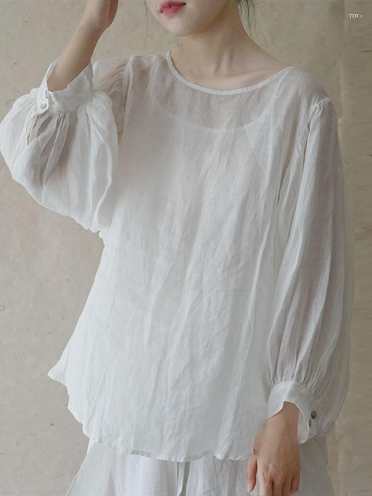Women's T-Shirt Johnature Cotton Linen Solid Color Retro O-neck Button Lantern Sleeve 2022 Summer Loose All-match Women TopsWomen's, Blue
Women's T-Shirt Johnature Cotton Linen Solid Color Retro O-neck Button Lantern Sleeve 2022 Summer Loose All-match Women TopsWomen's, Blue