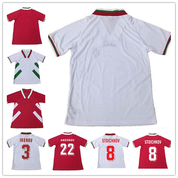 Top 1994 Bulgaria Retro soccer jerseys STOICHKOV football shirt IVANOV 94 home away red white jersey ANDONOV Classic maillot de foot
Top 1994 Bulgaria Retro soccer jerseys STOICHKOV football shirt IVANOV 94 home away red white jersey ANDONOV Classic maillot de foot