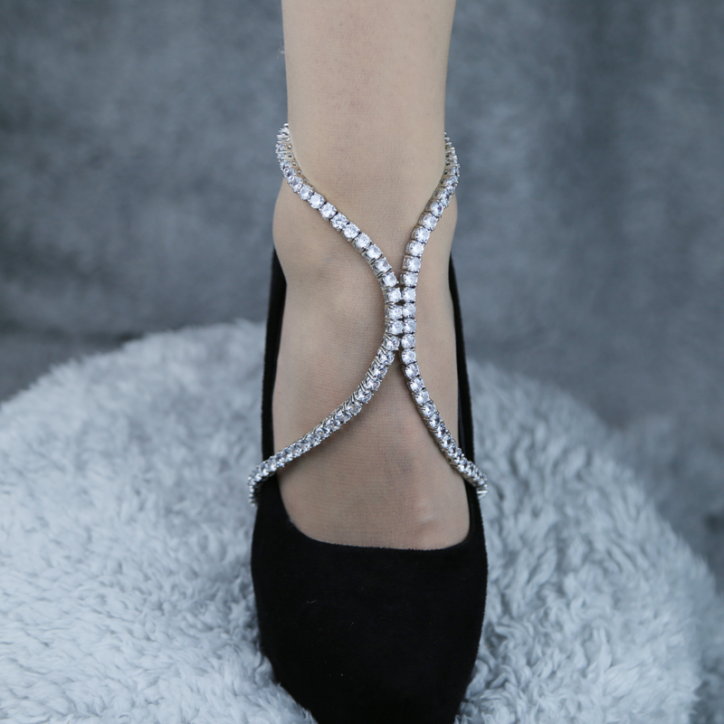 Iced Out Women Lady Punk Style 5mm Cz Tennis Chain Anklet with Silver Plated High Polish Hip Hop Jewelry Wholesale
Iced Out Women Lady Punk Style 5mm Cz Tennis Chain Anklet with Silver Plated High Polish Hip Hop Jewelry Wholesale