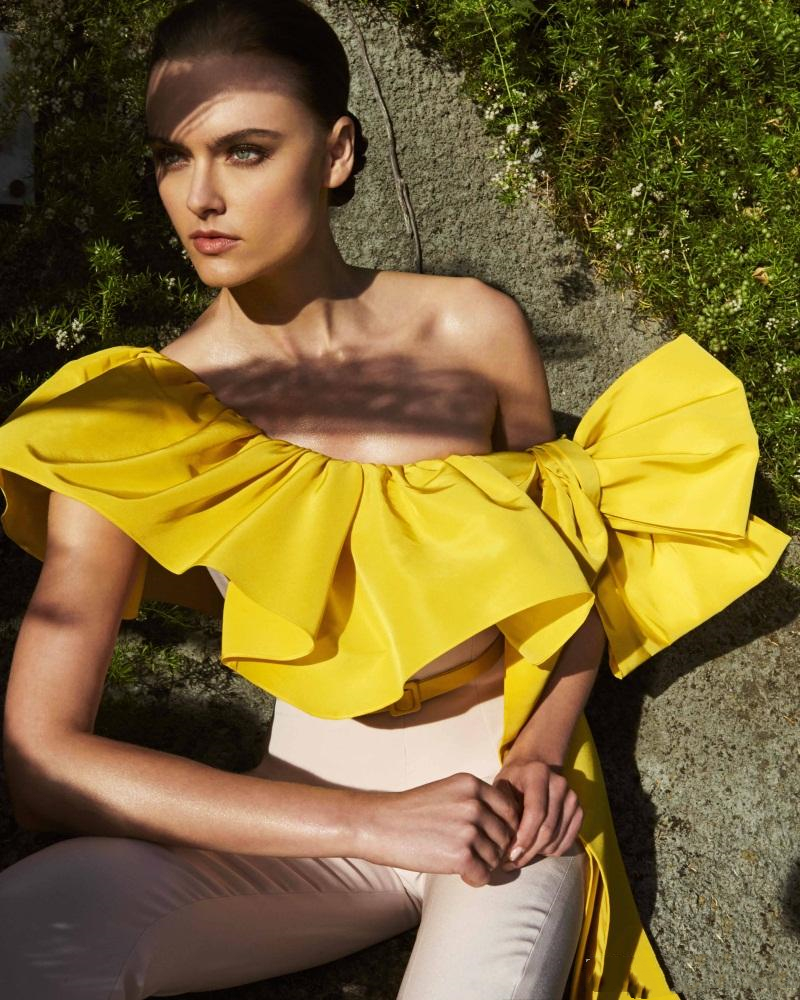 Chic Women Jumpsuits Prom Dresses With Bow Beige And Yellow 2024 Elegant Off Shoulder Ruffles Satin Evening Gowns Slim Fit Special Occasion Wear