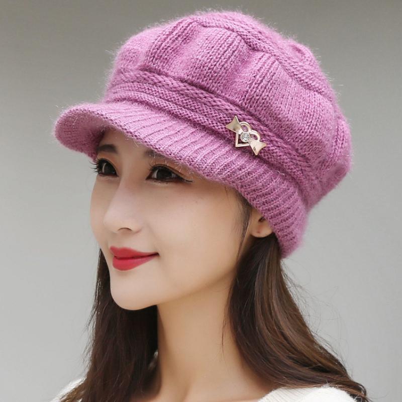 Berets HT3875 Women Thick Warm Winter Hat Female Octagonal Sboy Cap Ladies Knitted Beret Fleece Lined Artist Painter Hats, Red
Berets HT3875 Women Thick Warm Winter Hat Female Octagonal Sboy Cap Ladies Knitted Beret Fleece Lined Artist Painter Hats, Red