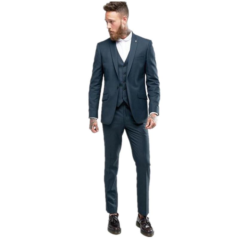 Men's Suits & Blazers Custom Made Blue Men Bridegroom Tuxedos 3 Piece Wedding For, Black
Men's Suits & Blazers Custom Made Blue Men Bridegroom Tuxedos 3 Piece Wedding For, Black