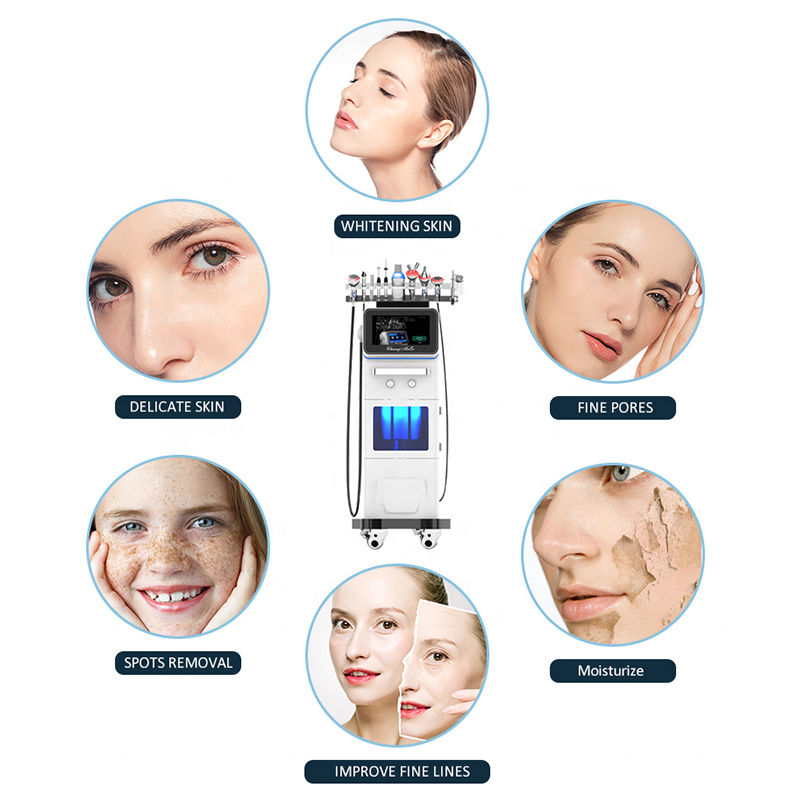 2022 New 11 In 1 Multifunction Hydro Water Microdermabrasion Jet Peel H2O2 Facial Beauty Machine
