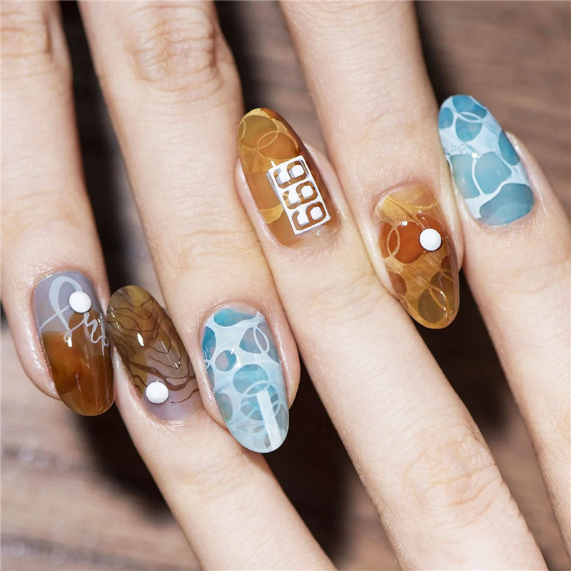 2.8cm Clear Nail Art Stamper with Scraper Set Transparant One Silicone Head 2.8cm Nails Stamping manicure Tools NAP011