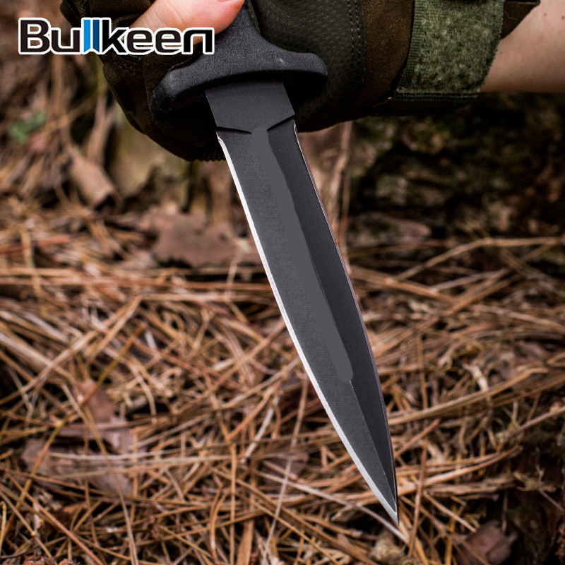 9in High Carbon Fixed Blade Knife with 4.7in Dual Edge and TPE Handle for Outdoor
9in High Carbon Fixed Blade Knife with 4.7in Dual Edge and TPE Handle for Outdoor