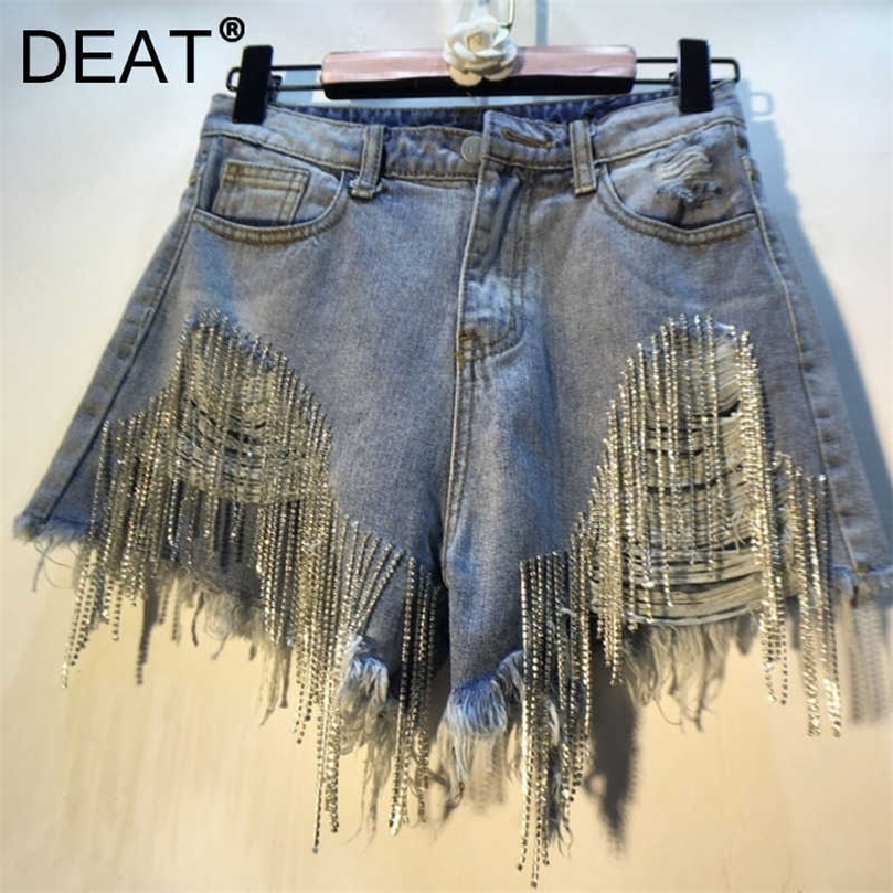 DEAT Spring Wear Heavy Tassels Nail Diamond Beads High All-match Thin Waist Denim Shorts Women AE32305 210709, Black
DEAT Spring Wear Heavy Tassels Nail Diamond Beads High All-match Thin Waist Denim Shorts Women AE32305 210709, Black