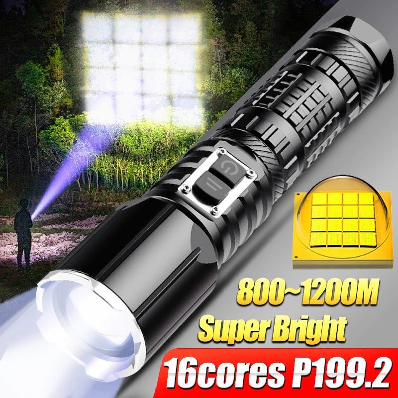 Flashlights Torches 1990000 Lumens XHP199 Powerful 26650 XHP50 Rechargeable Flash Light High Power Tactical Torch LED Lantern
Flashlights Torches 1990000 Lumens XHP199 Powerful 26650 XHP50 Rechargeable Flash Light High Power Tactical Torch LED Lantern