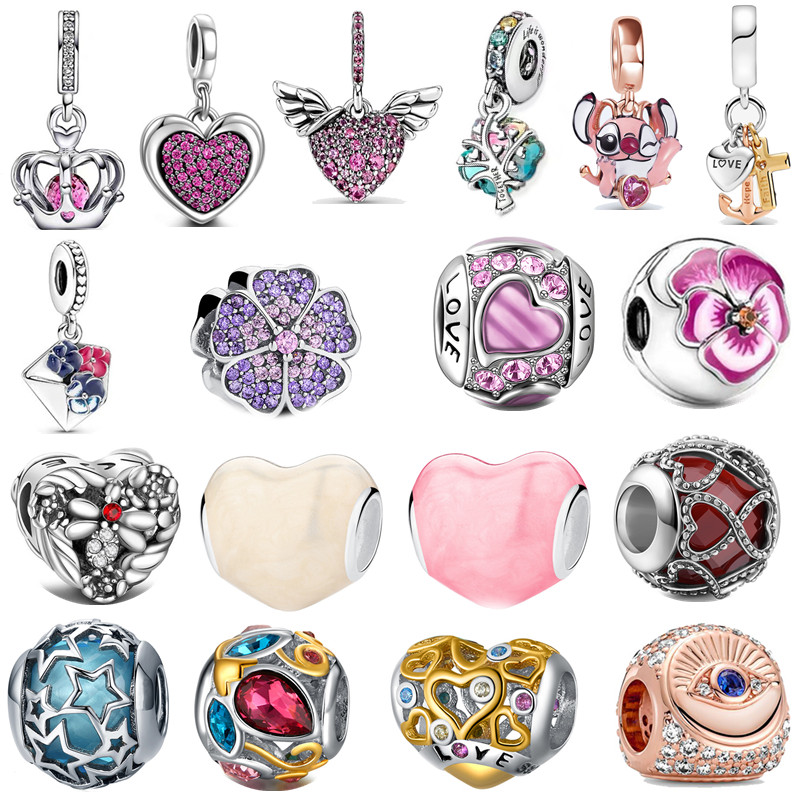 s925 Sterling Silver Beads Charms Classic Love Heart Wings Flower Colorful Beads DIY Pendant Original Suitable for Pandora Bracelet Jewelry Women Gift
s925 Sterling Silver Beads Charms Classic Love Heart Wings Flower Colorful Beads DIY Pendant Original Suitable for Pandora Bracelet Jewelry Women Gift