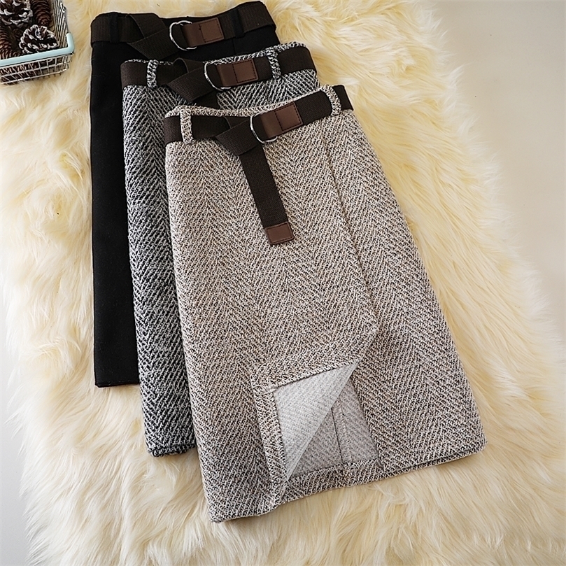 Autumn And Winter High-waisted Herringbone Woolen Skirt Women' Slit Mid-length Thin T Plaid Wrap Hip Skir 220401, Pure black
Autumn And Winter High-waisted Herringbone Woolen Skirt Women' Slit Mid-length Thin T Plaid Wrap Hip Skir 220401, Pure black
