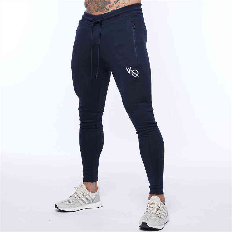Men New Athleisure Slim Fit Fitness Pants Streetwear Cotton Embroidered ZipUp Pants Joggers Outdoor Running Training Pants J220629