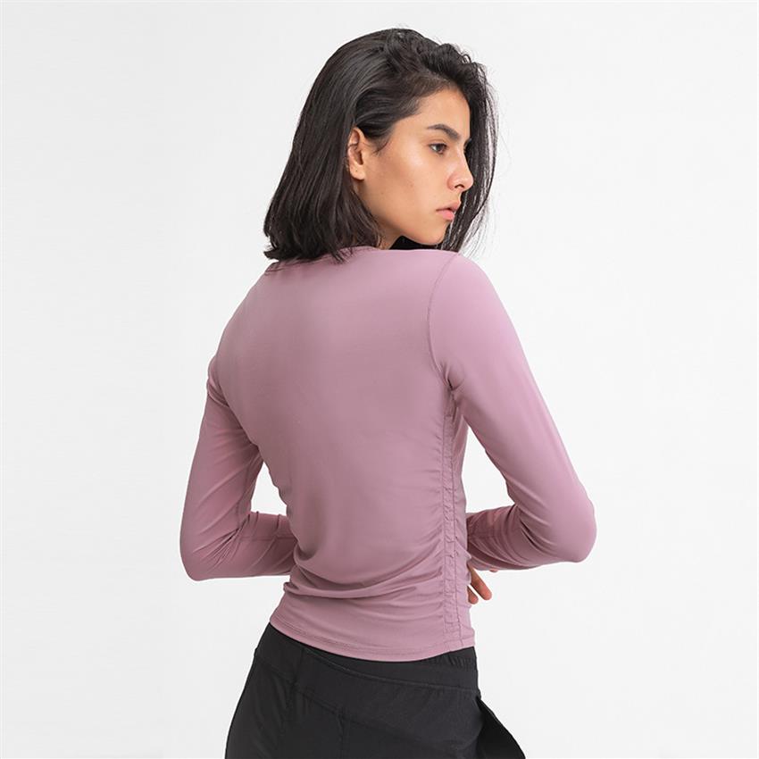 L-93 Women Yoga Long Sleeve T Shirts Side Waist Elastic Folds Sports Tops Fitness Shirt Stretchy Slim Skin-Friendly Top for On the275l, Bronze green
L-93 Women Yoga Long Sleeve T Shirts Side Waist Elastic Folds Sports Tops Fitness Shirt Stretchy Slim Skin-Friendly Top for On the275l, Bronze green