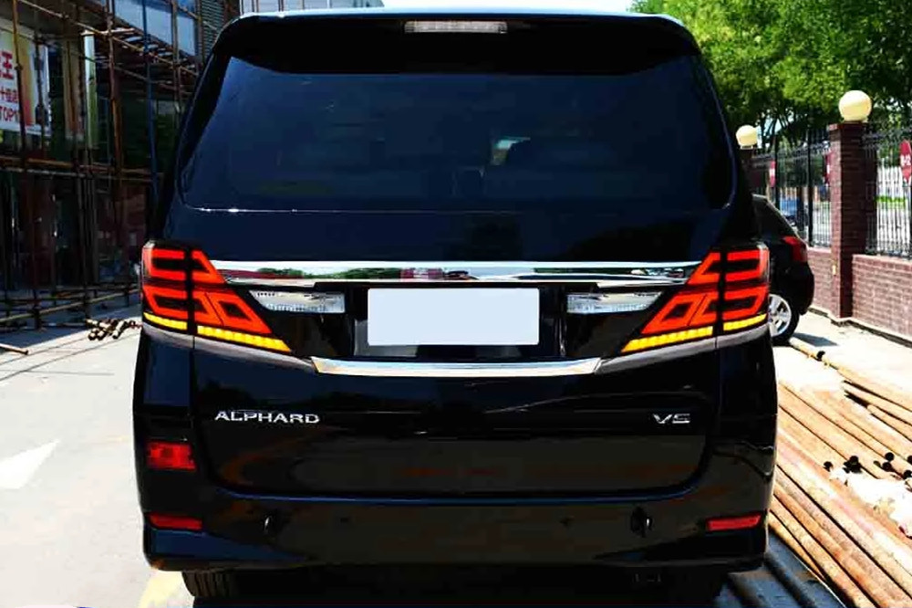 Taillight Parts For Alphard LED Tail Light 2007-2014 Toyota Taillights Rear Lamp DRL Running Signal Brake Reversing Parking Light Upgrade Facelift