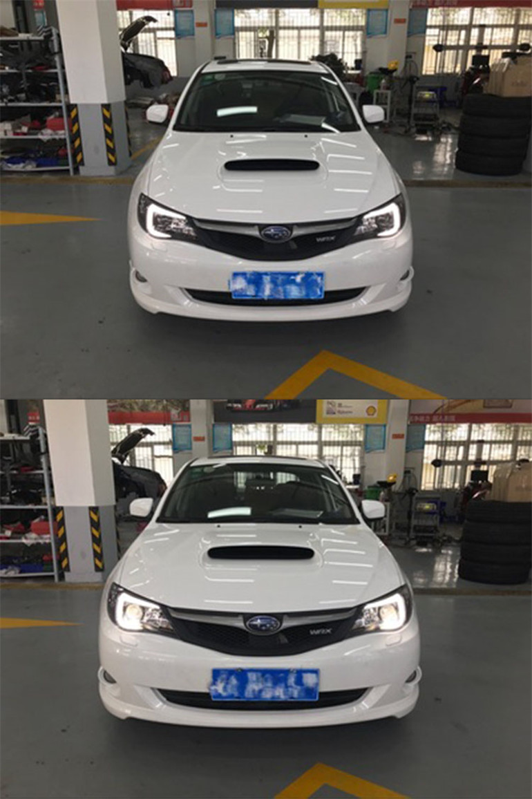 Car Headlights For Subaru WRX LED Headlight Assembly 2005-2012 High Beam Daily Lights Turn Signal Front Lamp