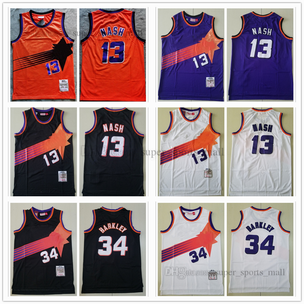 Retro Mitchell&Ness Basketball Jerseys 34 Charles 13 Steve Barkley Nash Stitched Hot Jersey White Stripe Orange Black 1993-94 1996-97, As picture
Retro Mitchell&Ness Basketball Jerseys 34 Charles 13 Steve Barkley Nash Stitched Hot Jersey White Stripe Orange Black 1993-94 1996-97, As picture