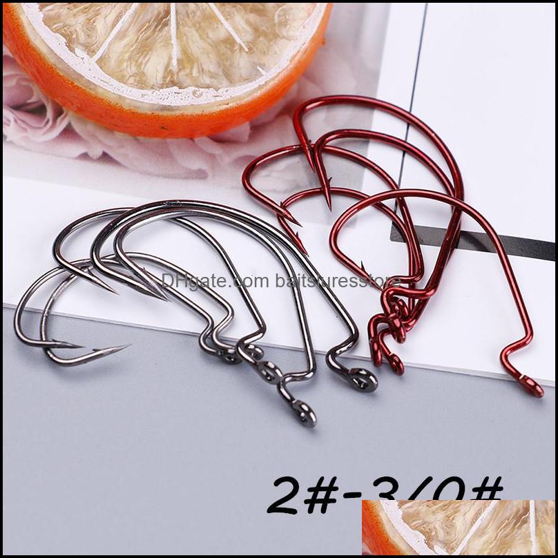 Fishing Hooks Sports Outdoors 200Pcs/Lot 5 Sizes 2#-3/0# Red Black Nickel Crank Hook High Carbon Steel Pesca Carp Tackle Blu138 Drop Deli
Fishing Hooks Sports Outdoors 200Pcs/Lot 5 Sizes 2#-3/0# Red Black Nickel Crank Hook High Carbon Steel Pesca Carp Tackle Blu138 Drop Deli