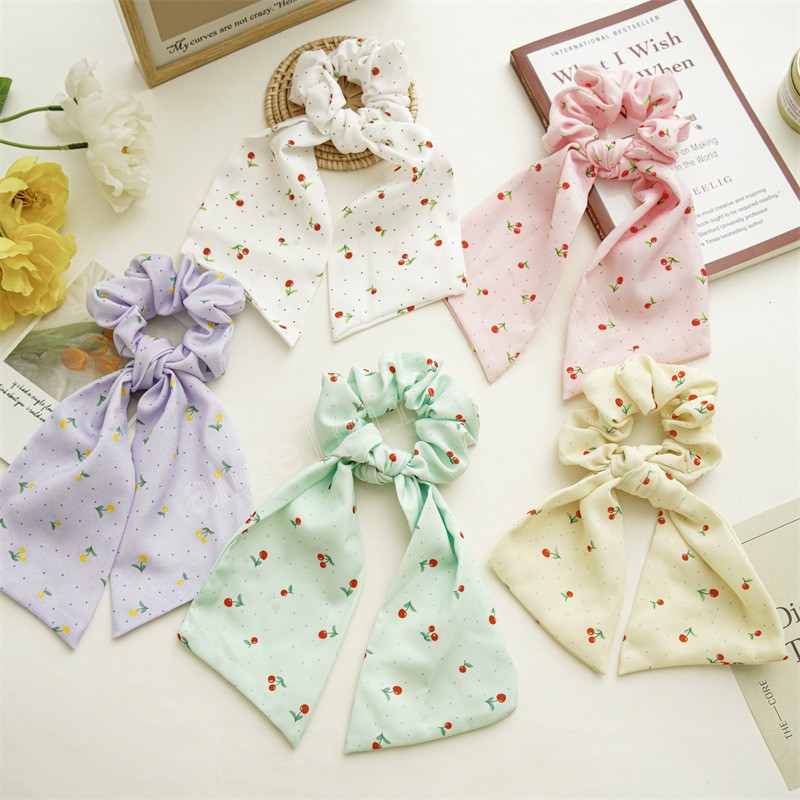 Sweet Cherry Print Scrunchies Long Ribbon Hair Rope Bows Hairbands For Women Ponytail Scarf Elastic Hair Band Hair Accessories, Mixed color
Sweet Cherry Print Scrunchies Long Ribbon Hair Rope Bows Hairbands For Women Ponytail Scarf Elastic Hair Band Hair Accessories, Mixed color