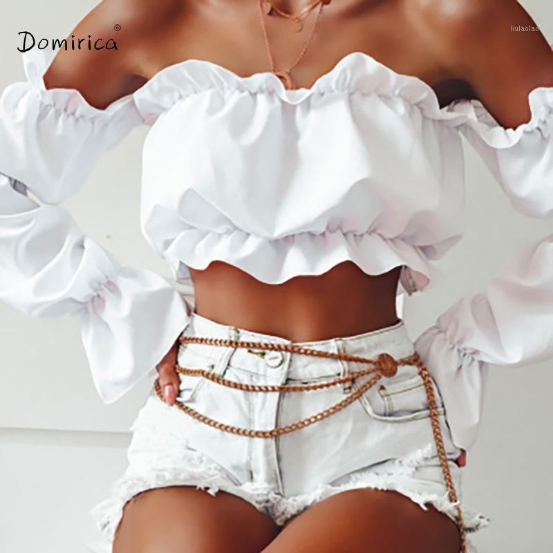 Women' Blouses & Shirts And Sexy One-word Shoulder Wrap Chest Slim Pleated Long-sleeved Crop Top Fashion Woman 2022, White
Women' Blouses & Shirts And Sexy One-word Shoulder Wrap Chest Slim Pleated Long-sleeved Crop Top Fashion Woman 2022, White