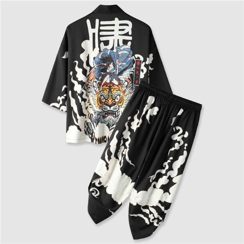 Men' Tracksuits Casual Men Random Print Graphic Kimono & Pants Without Tee 2022 For Street Haori Loose Taoist Robe Mens S273Men, Black
Men' Tracksuits Casual Men Random Print Graphic Kimono & Pants Without Tee 2022 For Street Haori Loose Taoist Robe Mens S273Men, Black