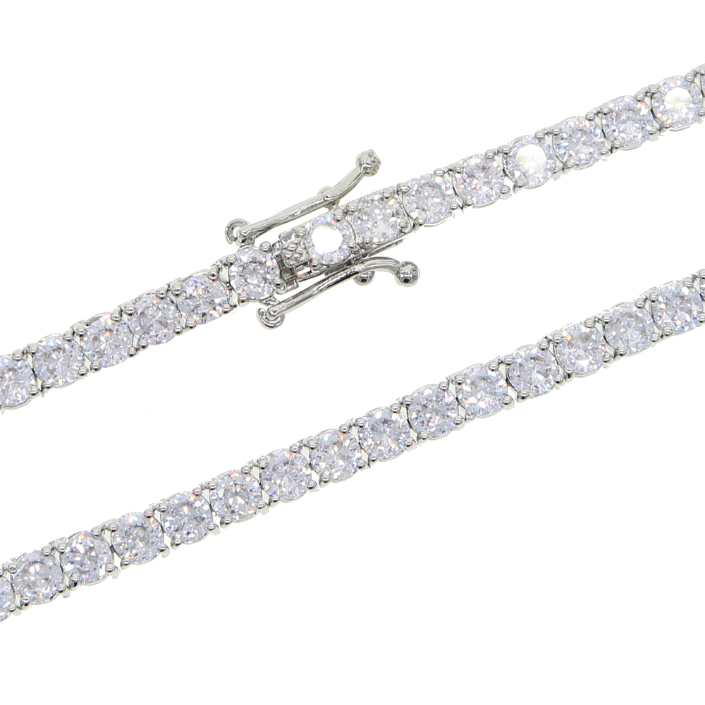 4mm 2024 Chain Necklace Iced Out Hip Hop Jewelry | Cubic Zirconia Tennis Choker