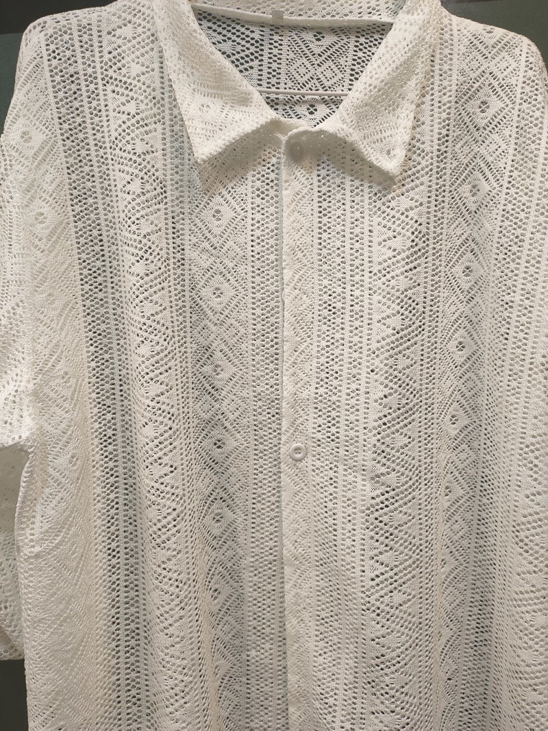 Men's Clothing European American Autumn Thin Japanese Cut-out Shirt Lapel Slim Buttoned Shirt Camisas Para Hombre 220524