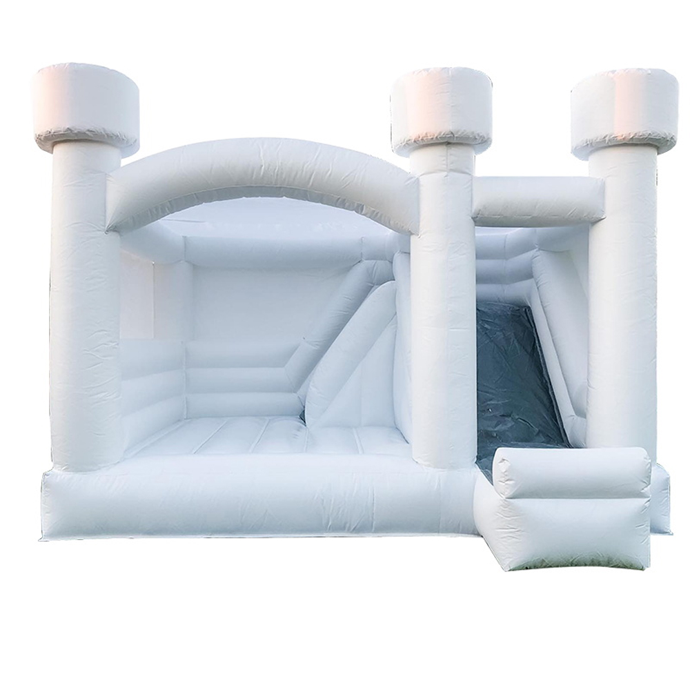 Wedding White Inflatable Bouncy Castle Bounce House With Slide Module Adults Mariage Bounce Combo Jumping Trampoline For Party Event
