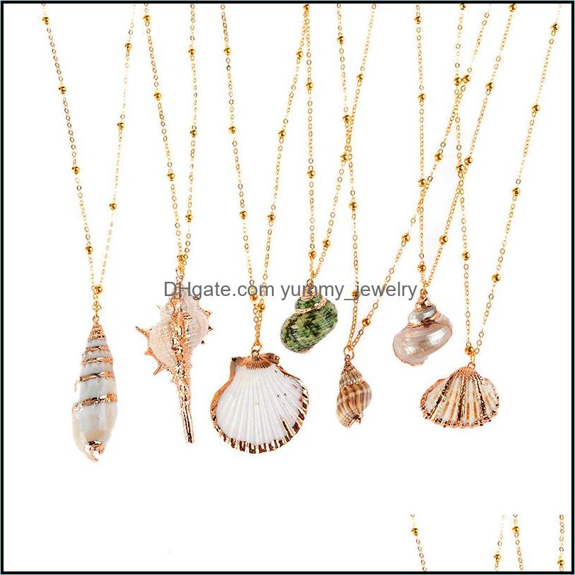 Pendant Necklaces Pendants Jewelry Isang New Fashion Gold Plated Seashell Conch Necklace American European 18K Chain Summer Beach Jewellry
Pendant Necklaces Pendants Jewelry Isang New Fashion Gold Plated Seashell Conch Necklace American European 18K Chain Summer Beach Jewellry