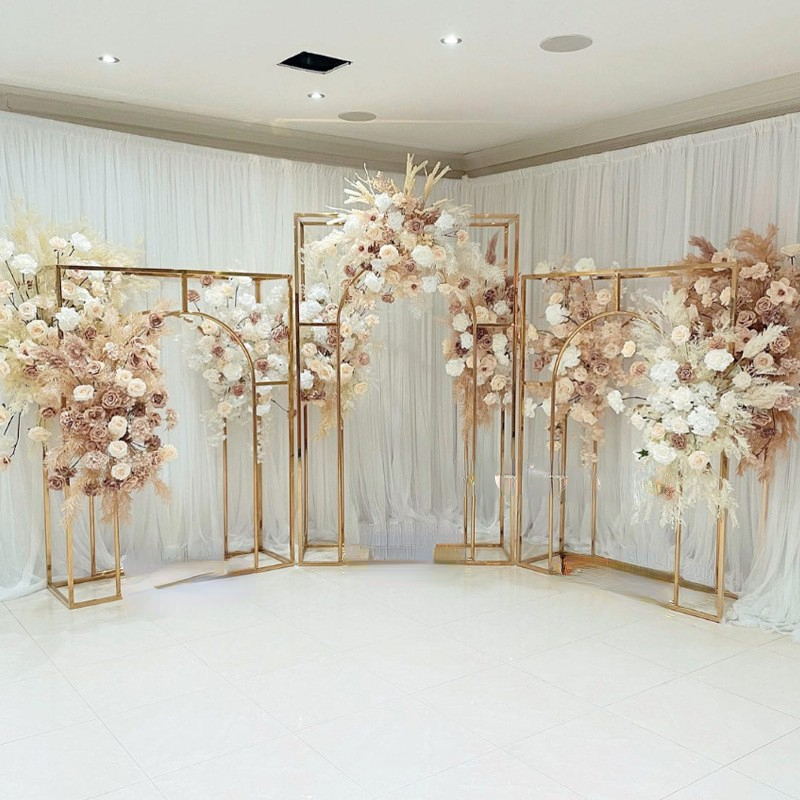 3PCS Shop Mall Celebration Wedding Decoration Reception entrance Welcome Door Backdrop Frame Home Screen Partition Flower Arch Wall Background Frame