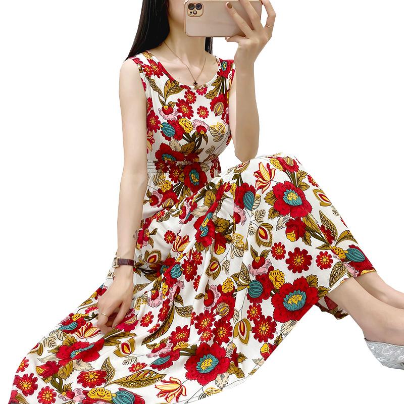 Plus Size Dresses Summer Floral Female Bohemian Oversize Beach Long Dress Women Sleeveless Print Cotton Silk Lady 2022, 35
Plus Size Dresses Summer Floral Female Bohemian Oversize Beach Long Dress Women Sleeveless Print Cotton Silk Lady 2022, 35