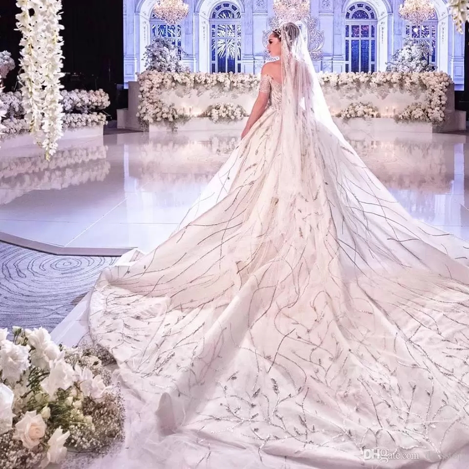 2022 Gorgeous Mermaid Wedding Dresses With Detachable Train Off Shoulder Lace Bridal Gown Vestidos Backless Dubai Wedding Dress Plus Size