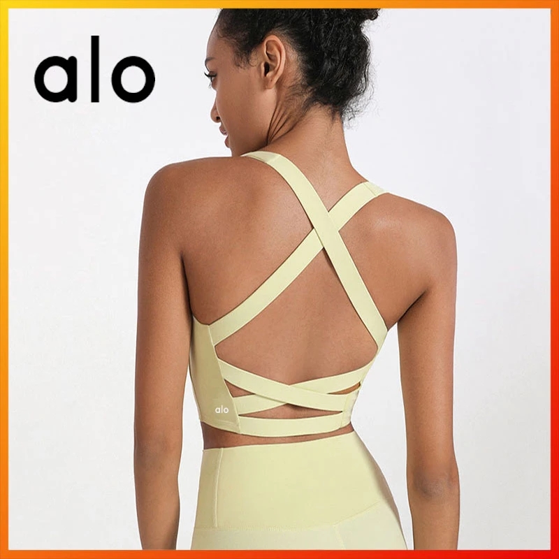 ALO Yoga Summer Fashion Women's Yoga Underwear Five-color Double Cross Shockproof Sexy Sports Bra Fitness Running Shaping, Black
ALO Yoga Summer Fashion Women's Yoga Underwear Five-color Double Cross Shockproof Sexy Sports Bra Fitness Running Shaping, Black