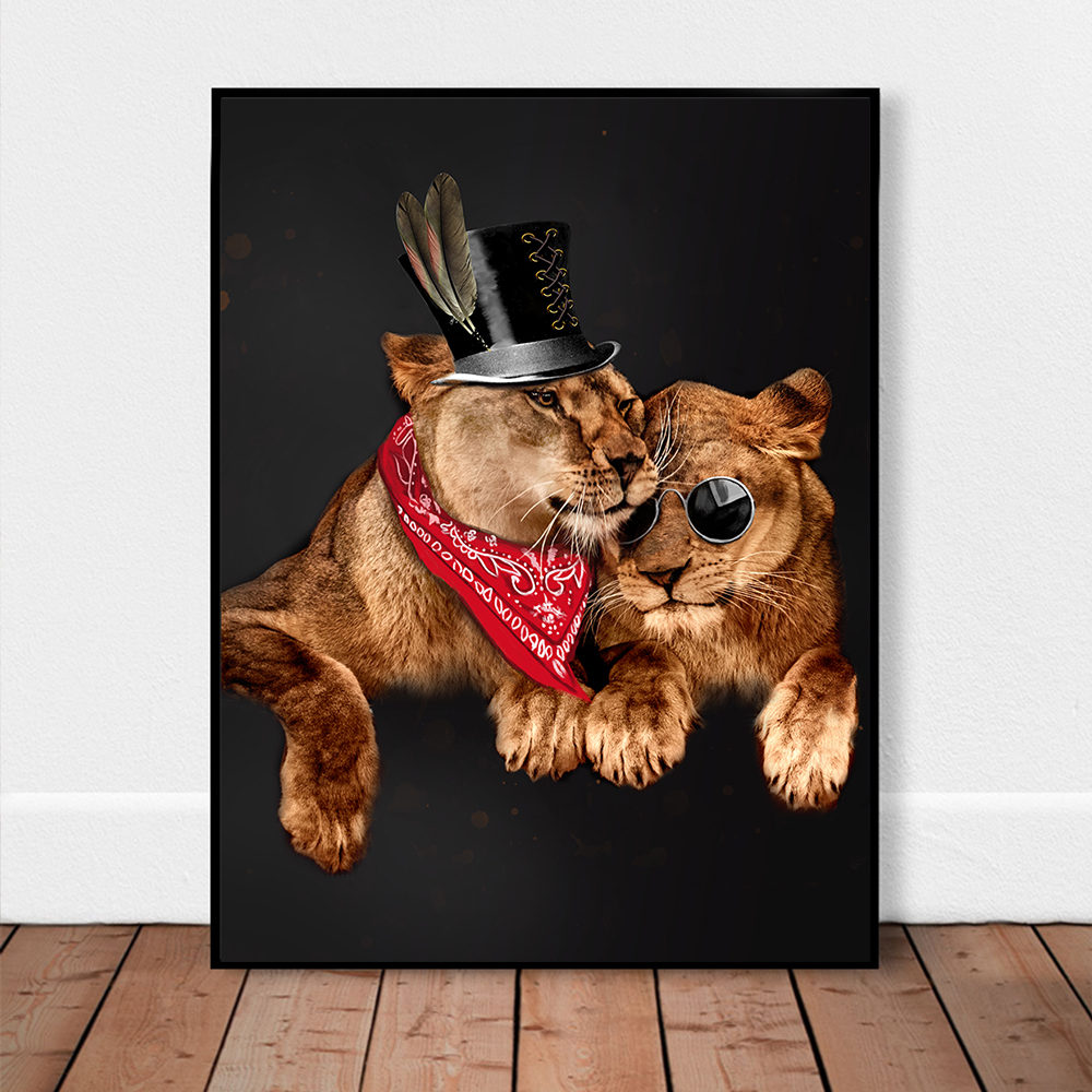 Abstract Lions Wall Art Canvas Painting Costume Hat Animal Picture Morden Canvas Print Poster for Livingroom Home Wall Decor
Abstract Lions Wall Art Canvas Painting Costume Hat Animal Picture Morden Canvas Print Poster for Livingroom Home Wall Decor
