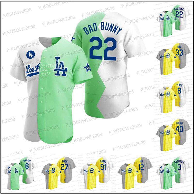Dodgers 2022 All-Star Celebrity Softball Game Split Jersey Bad Bunny Quavo Andre Ethier Cranston Simu Liu Joel McHale Jojo Siwa Shawn Green Nice Pence Custom Stitched, Youth nk logo
Dodgers 2022 All-Star Celebrity Softball Game Split Jersey Bad Bunny Quavo Andre Ethier Cranston Simu Liu Joel McHale Jojo Siwa Shawn Green Nice Pence Custom Stitched, Youth nk logo