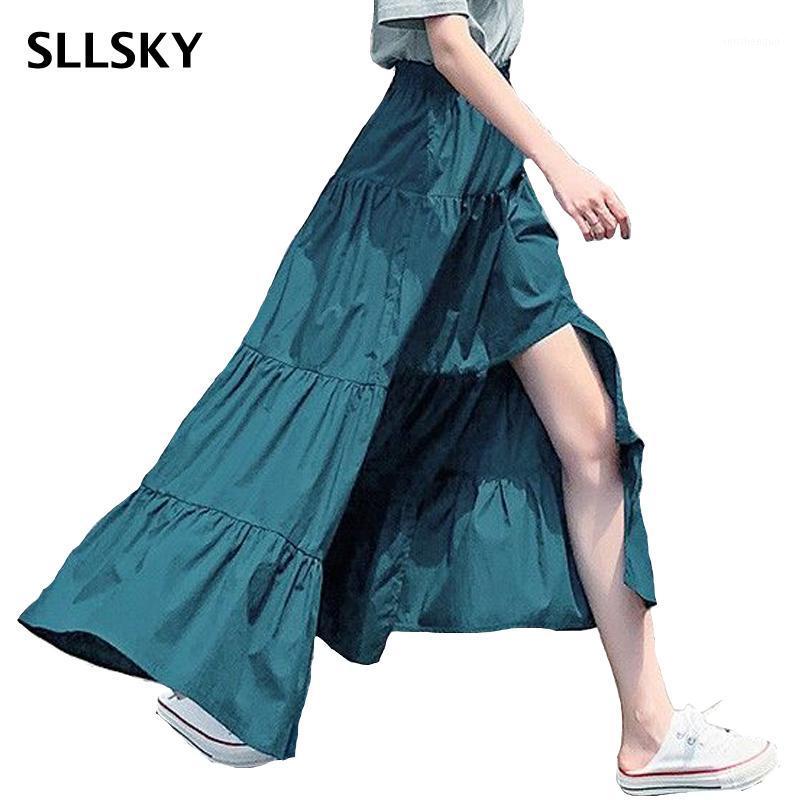 Sweet Style Solid Color Irregular Skirts Women 2022 Summer Elastic High Waist Big Hem A-Line Mid-Calf Skirt Female, Blue
Sweet Style Solid Color Irregular Skirts Women 2022 Summer Elastic High Waist Big Hem A-Line Mid-Calf Skirt Female, Blue