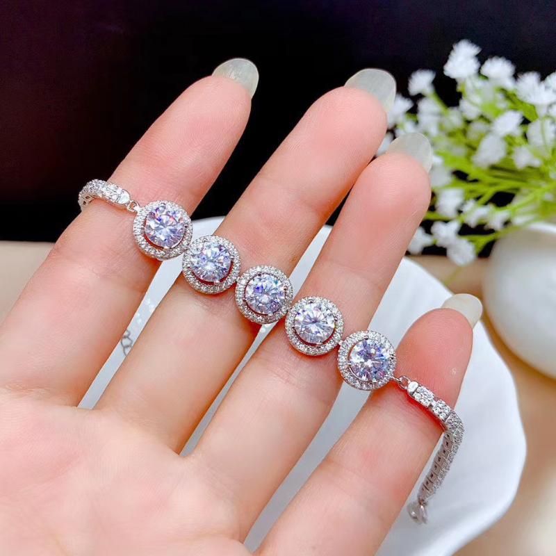 Tennis Real Moissanite D VVS Women's Bracelet 925 Pure Silver Diamond Latest Style PromotionTennis
Tennis Real Moissanite D VVS Women's Bracelet 925 Pure Silver Diamond Latest Style PromotionTennis