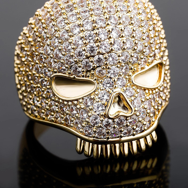 Iced Out Skull Ring Mens Silver Gold Ring High Quality Full Diamond Hip Hop Rings Jewelry
Iced Out Skull Ring Mens Silver Gold Ring High Quality Full Diamond Hip Hop Rings Jewelry