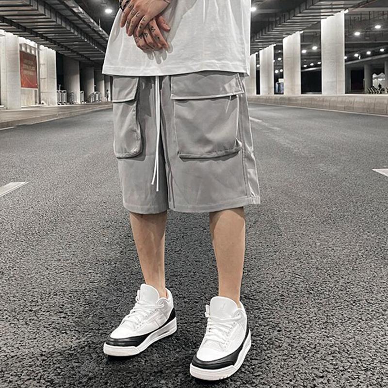 Men's Shorts High Street Large Pockets Drawstring Casual Men And Women Oversize Straight Five Point Pants Loose Harajuku Cargo ShortMen's, Black
Men's Shorts High Street Large Pockets Drawstring Casual Men And Women Oversize Straight Five Point Pants Loose Harajuku Cargo ShortMen's, Black