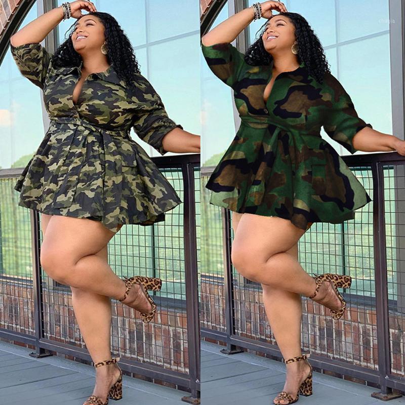 Women's Blouses & Shirts Plus Size Fashion Blouse Lapel Camouflage Bandage Long Sleeves Denim Cardigan Tops Blusa Feminina Ropa Mujer, Army green
Women's Blouses & Shirts Plus Size Fashion Blouse Lapel Camouflage Bandage Long Sleeves Denim Cardigan Tops Blusa Feminina Ropa Mujer, Army green