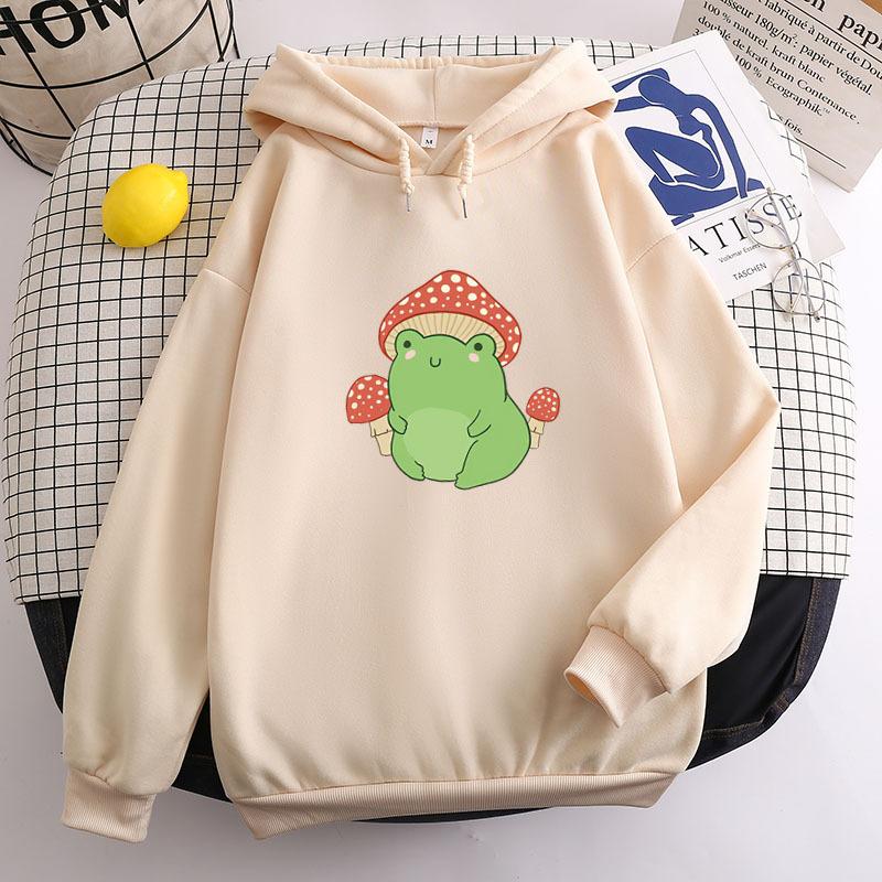 Women's Hoodies & Sweatshirts Sweater Mushroom Frog Long-sleeved Pullover Casual Loose Contrast Color Hoodie For Men And Women Streetwear Ho, Beige
Women's Hoodies & Sweatshirts Sweater Mushroom Frog Long-sleeved Pullover Casual Loose Contrast Color Hoodie For Men And Women Streetwear Ho, Beige