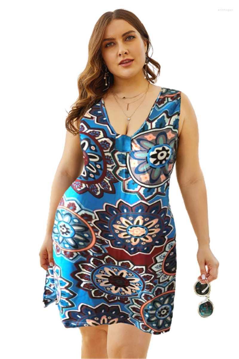 Plus Size Dresses Fashion Boho Beach Party Mini Dress 5XL Summer Women Casual Sexy Sleeveless Print Loose A-line Vestidos Echm22, Myh037 dark coffee
Plus Size Dresses Fashion Boho Beach Party Mini Dress 5XL Summer Women Casual Sexy Sleeveless Print Loose A-line Vestidos Echm22, Myh037 dark coffee