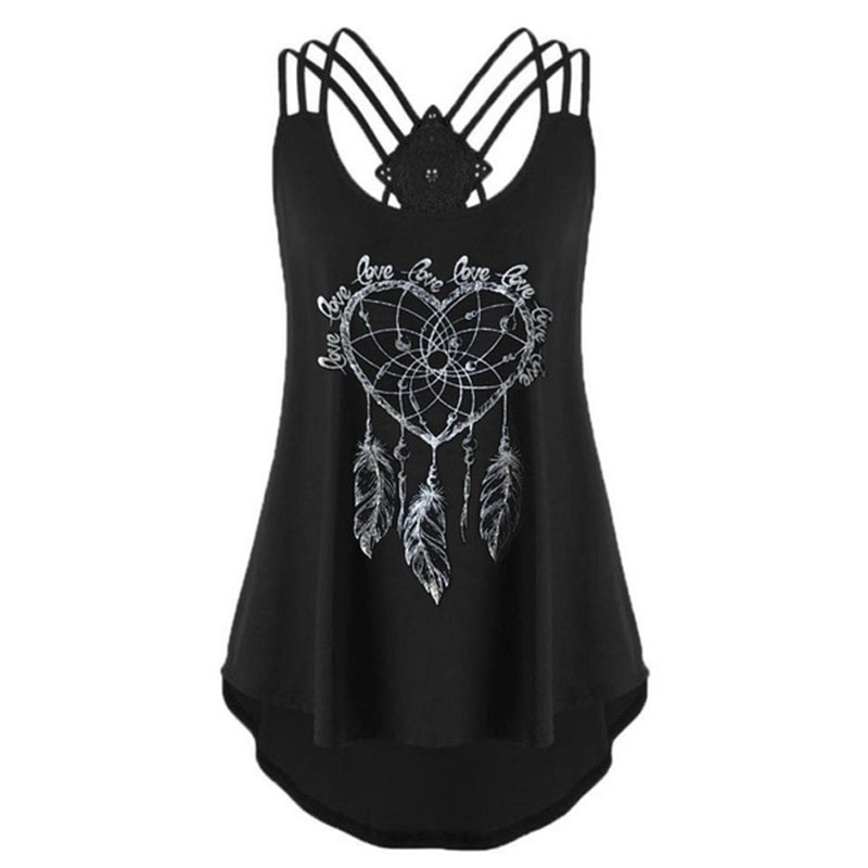 Women Harajuku Tank Top Femme Summer Casual Tshirt Feather Print Sleeveless Tee Women Clothing Criss Cross Tshirt SJ2702V Y200422, Black
Women Harajuku Tank Top Femme Summer Casual Tshirt Feather Print Sleeveless Tee Women Clothing Criss Cross Tshirt SJ2702V Y200422, Black