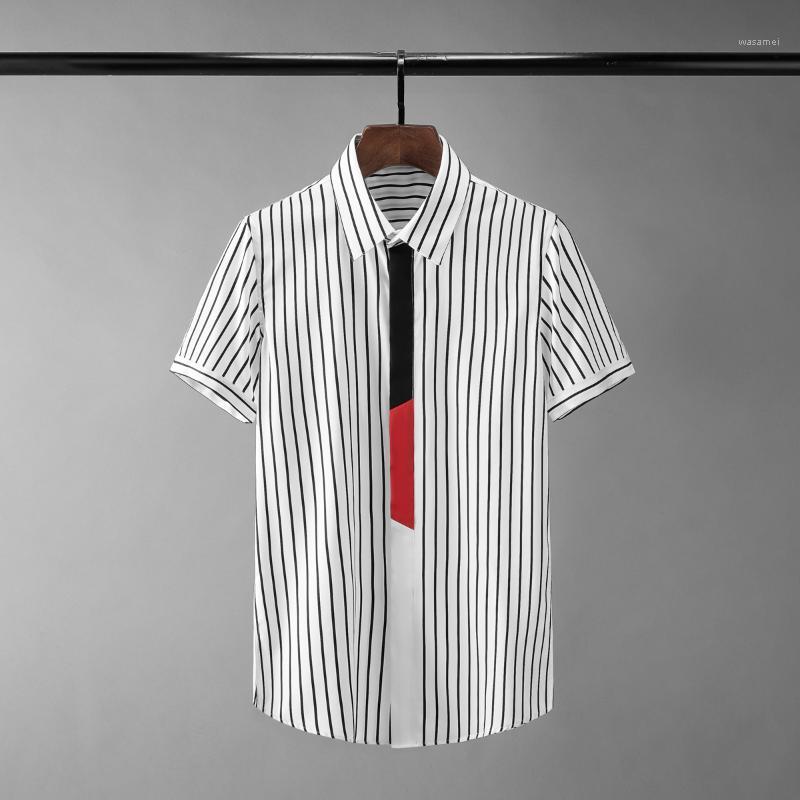 Minglu Blue Black Stripe Male Shirts Luxury Short Sleeve Red Placket Casual Mens Dress Slim Fit Party Man 4xl Men's, Blue stripe
Minglu Blue Black Stripe Male Shirts Luxury Short Sleeve Red Placket Casual Mens Dress Slim Fit Party Man 4xl Men's, Blue stripe
